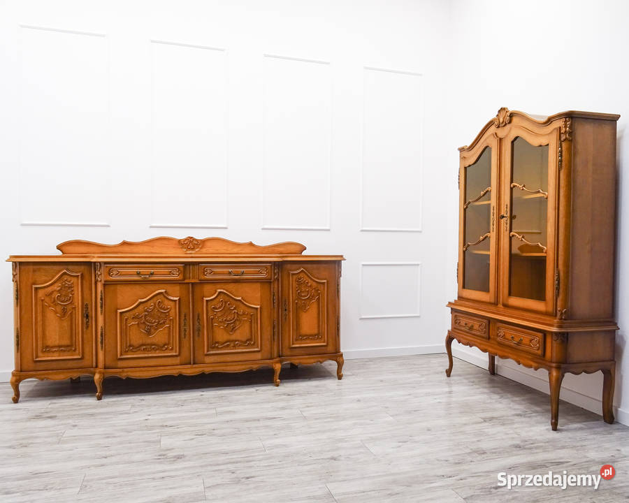 KOMPLET MEBLI do SALONU francuska WITRYNA KOMODA