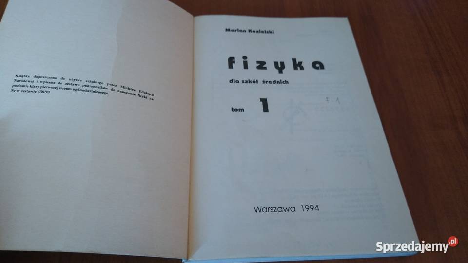 Fizyka szkół średnich Tom 1 Marian Kozielski Podręczniki Gdańsk sprzedam