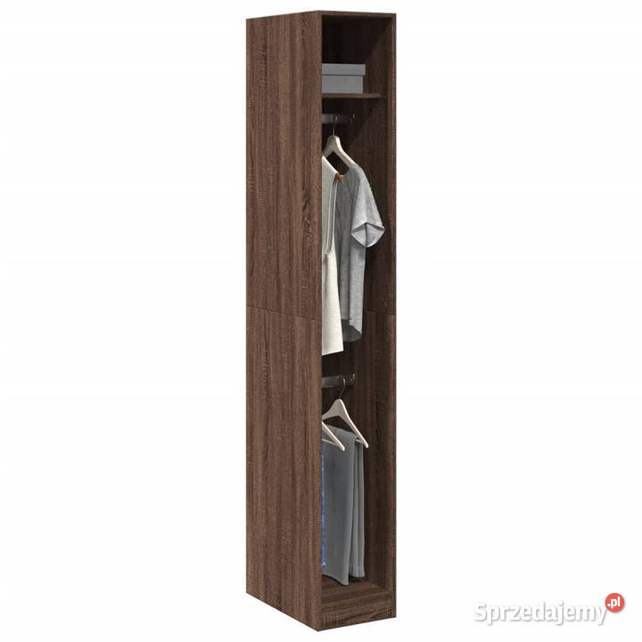Szafa brązowy dąb 30x50x200 materiał Warszawa