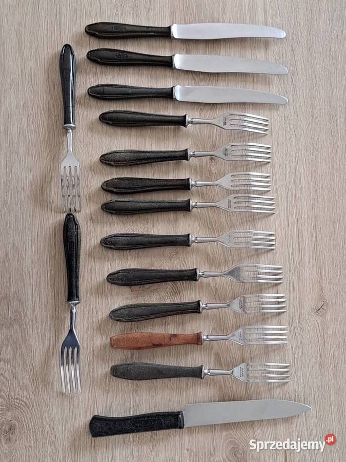 Noże Gerlach Bakelit Widelce z Bakelitu Nóż Radom