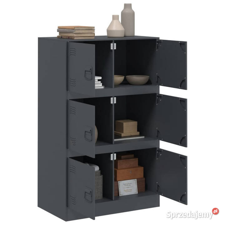 Szafka boczna antracytowa 67x39x107 stal