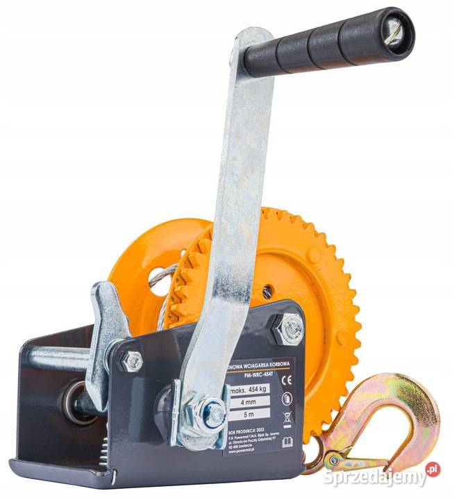 Linowa WCIĄGARKA WYCIĄGARKA Korbowa Ręczna 454 Katowice