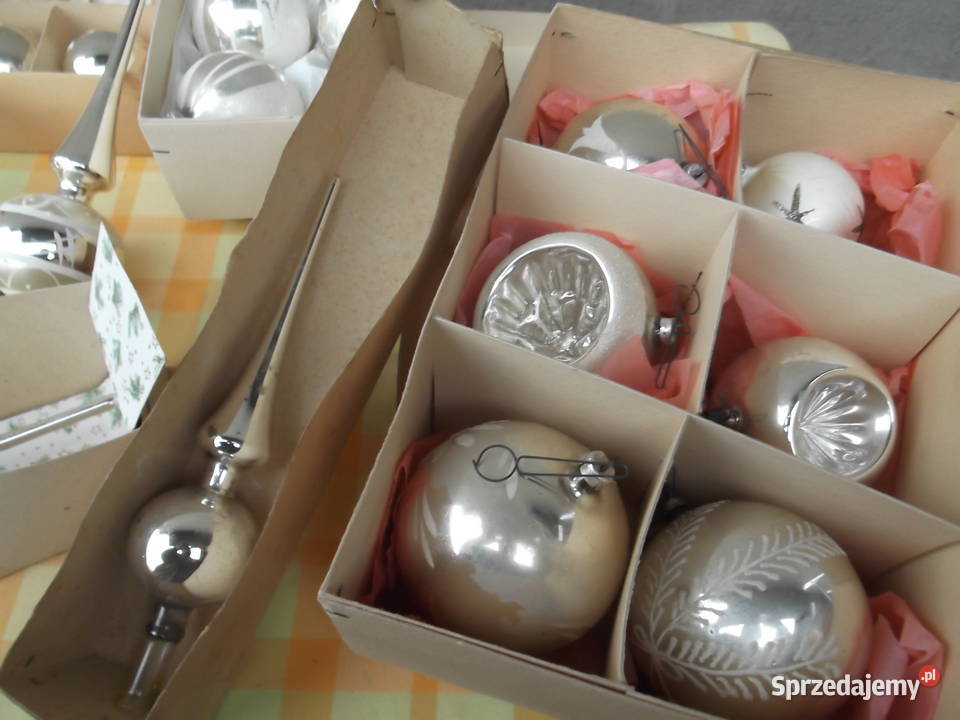 PRL Bańki Choinkowe 46 sztuk śląskie Cieszyn