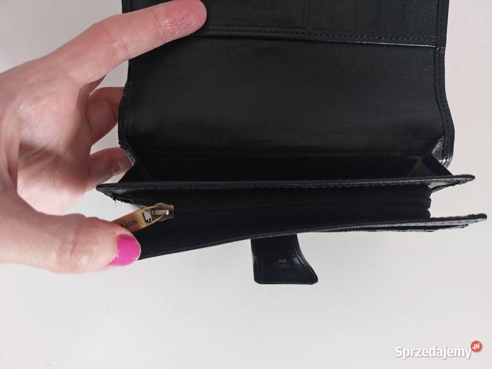 męski skórzany portfel Wittchen czarny Poznań sprzedam