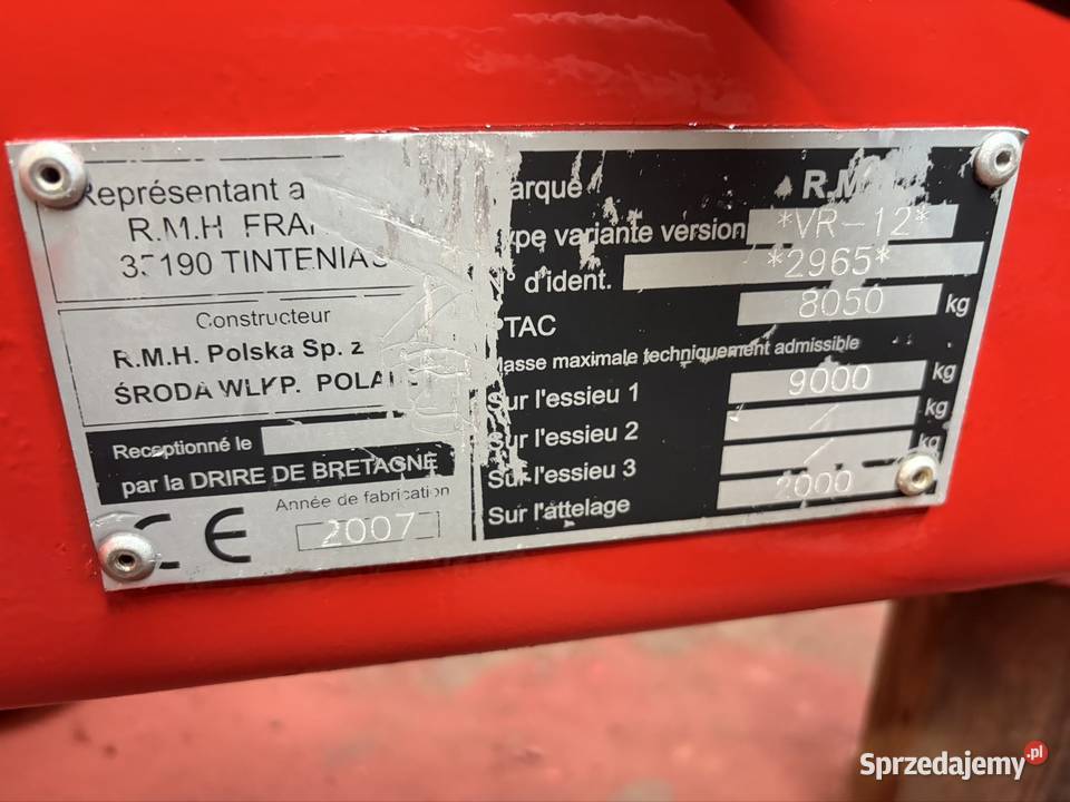 Wóz paszowy RMH Mixell 12 paszowóz 12m3 mazowieckie Myszyniec
