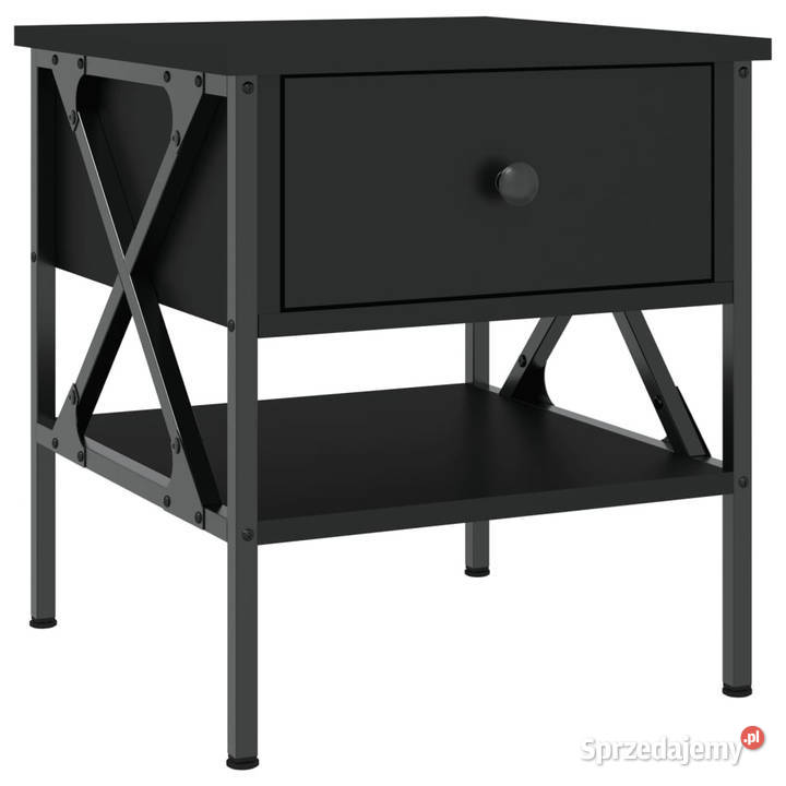 Stolik nocny czarny 40x42x45 materiał mazowieckie Warszawa
