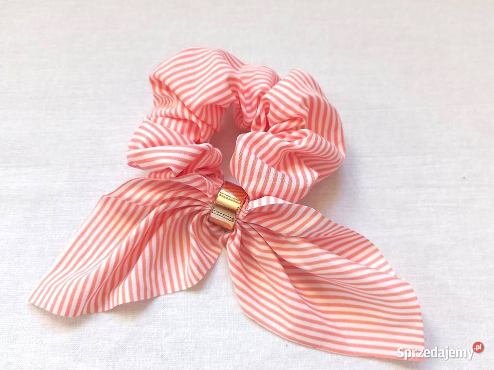 Gumki do włosów Scrunchies kokardka PASKI kpl3 Dodatki Białystok sprzedam