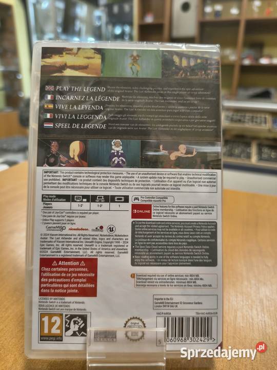 Gra Avatar The Last Airbender Quest for Balance akcja warmińsko-mazurskie Elbląg sprzedam