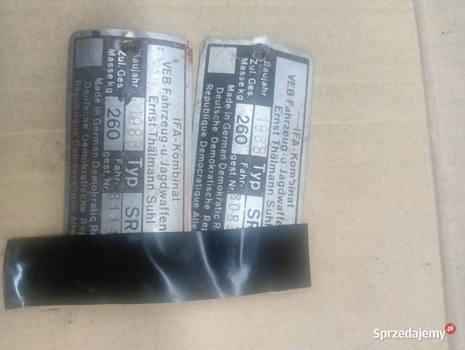 Oryginalna tabliczka Simson Sr 50 Tarnów