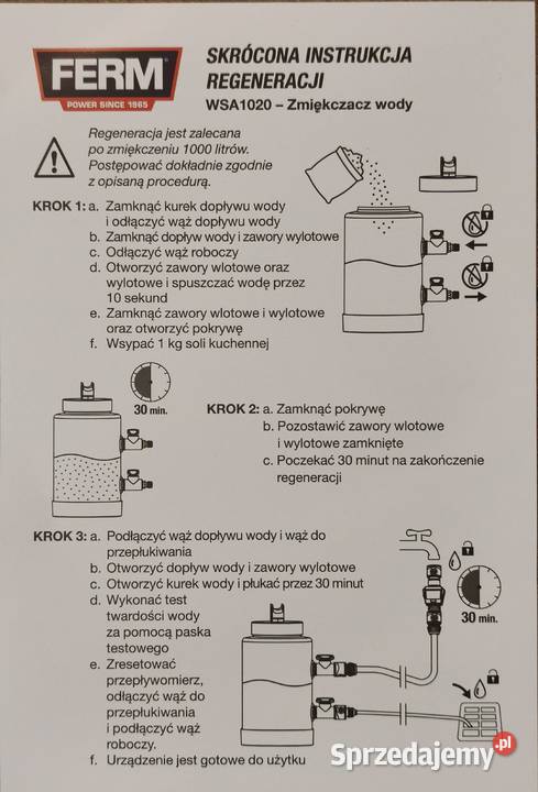 Zmiękczacz wody przenośny małopolskie Podegrodzie sprzedam