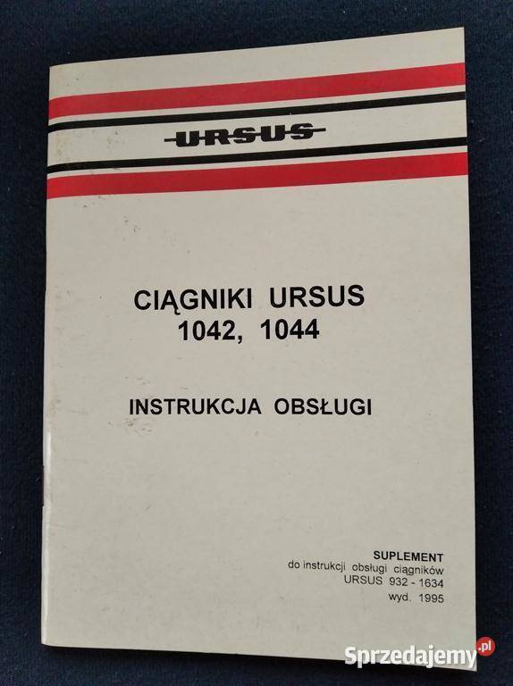 Instrukcja obsługi Ursus 10421044 oryginał Rok wydania 1997 sprzedam