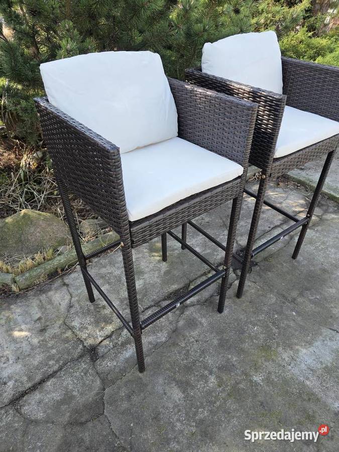 Hokery do ogrodu dwie sztuki odcienie brązu