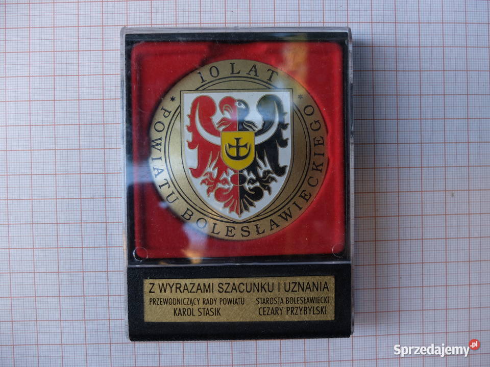 Pamiątkowa plakieta 10 lat powiatu Numizmatyka