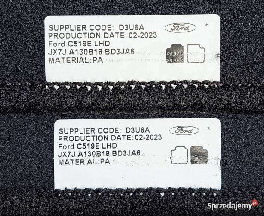 Dywaniki Welurowe Przód Ford Focus Mk4 JX7J Mielęcin sprzedam