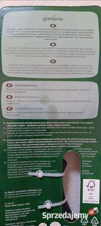 GARDENIC sekator kowadełkowy