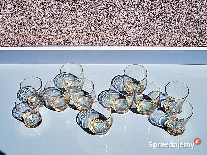 ZESTAW DO BRYDŻA popielniczka pucharki na drinki wielokolorowy Chorzów