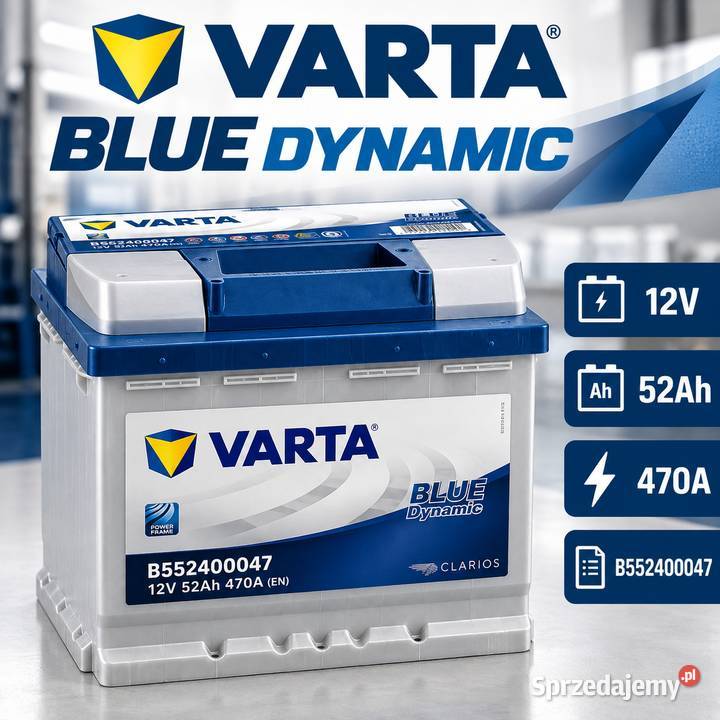 VARTA BLUE DYNAMIC 12V 52Ah 470A B552400047 Kochanów