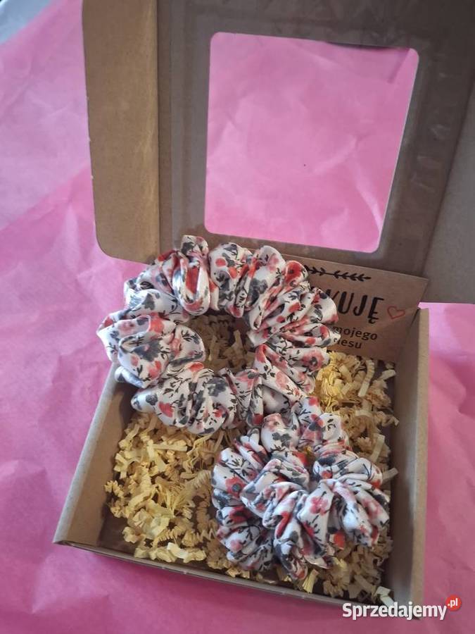 Zestaw mana i córka 2 scrunchie handmade wielkopolskie Smolice