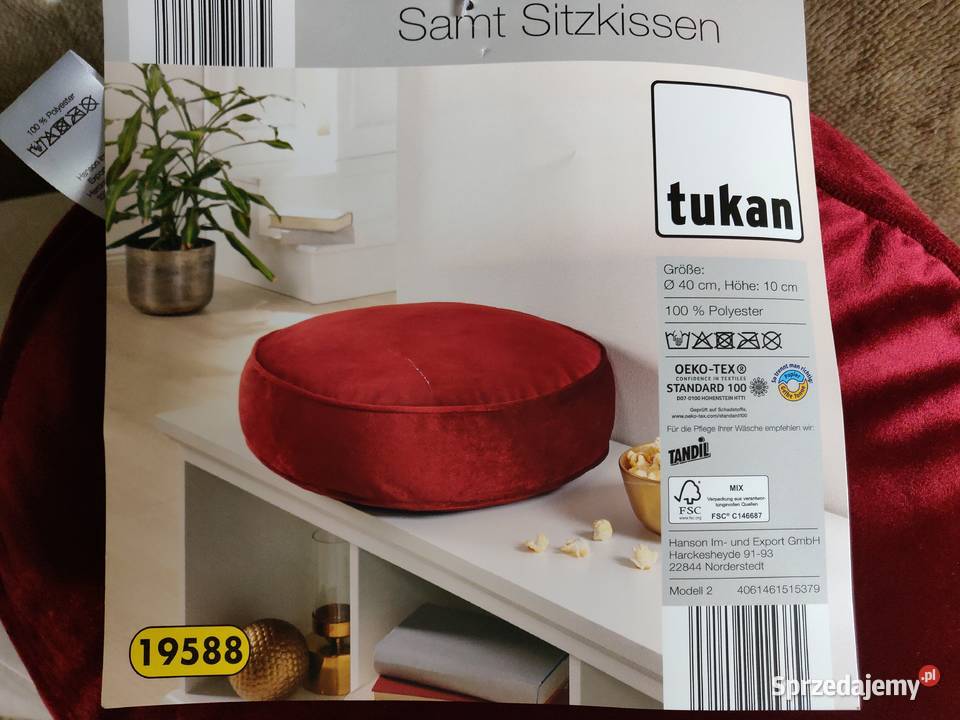 Pufa welur tukan wygodna nowa Warszawa