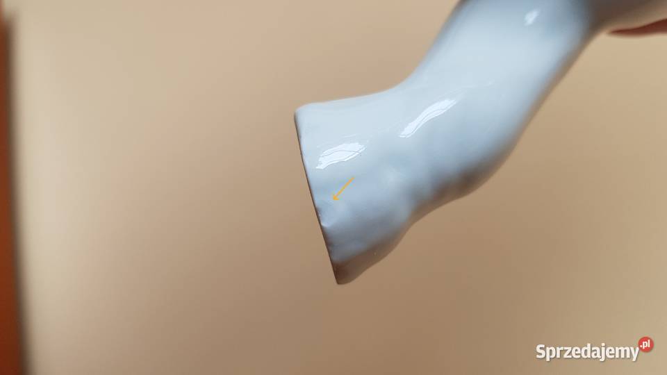 Sygnowana porcelanowa figurka Słonia Słoń śląskie Dąbrowa Górnicza