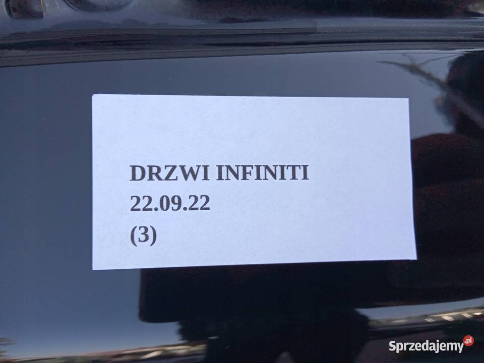 DRZWI PRAWY TYŁ INFINITI QX70 FX30d FX35 FX37 Nowy Tomyśl