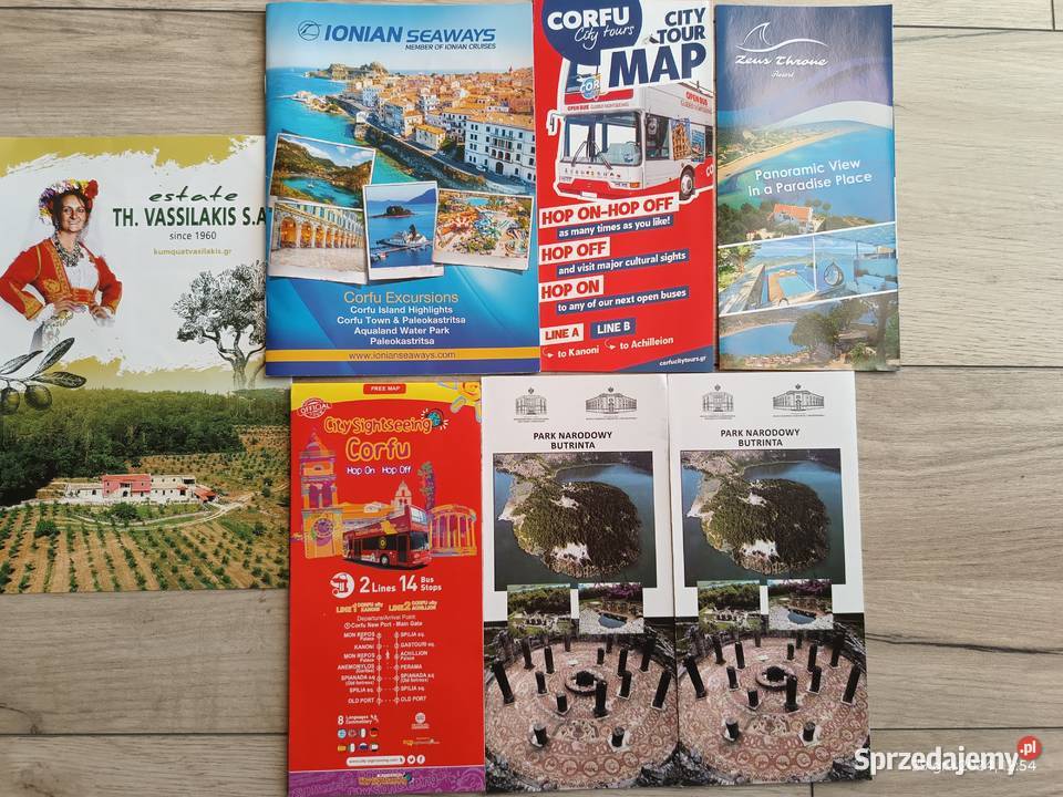 Foldery turystyczne Korfu i Saranda Butrint Wronki