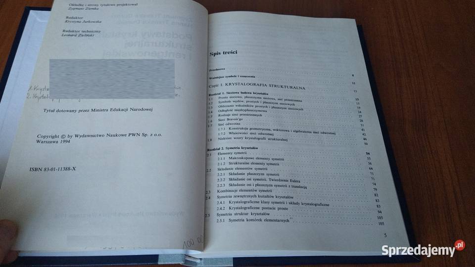 Podstawy krystalografii strukturalnej i ISBN 830111388X Kultura i Rozrywka Gdańsk