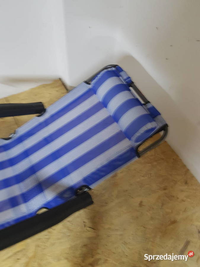SKŁADANY MOCNY LEŻAK FOTEL OGRODOWY PODUSZKA Głogowa