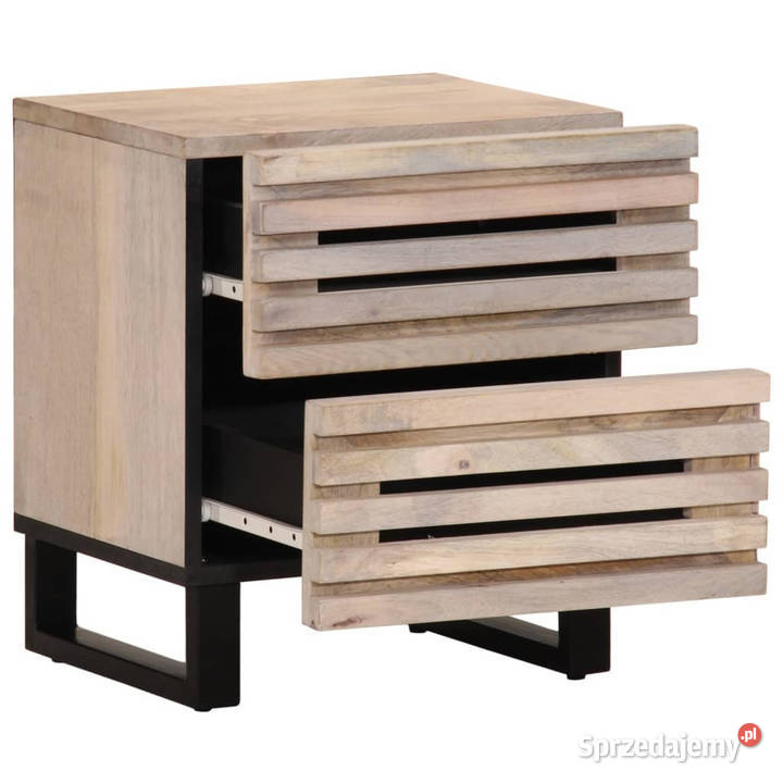 Szafka nocna 40x34x46 bielone drewno mango Warszawa