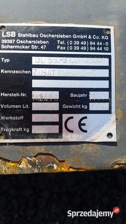 Przeciwwaga do ładowarki Doosan DL 5503 Części dolnośląskie Chojnów