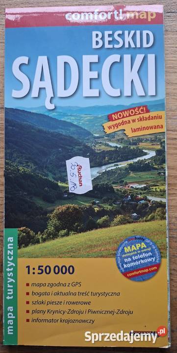 Beskid Sądecki 1 50 000 laminowana comfortmap Kraków
