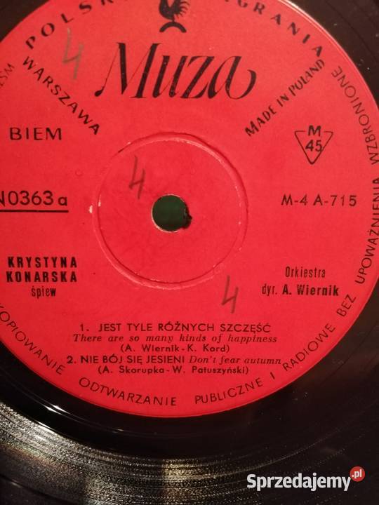 Płyta Winylowa Krystyna Konarska 1965 Płyty i kasety Wałbrzych