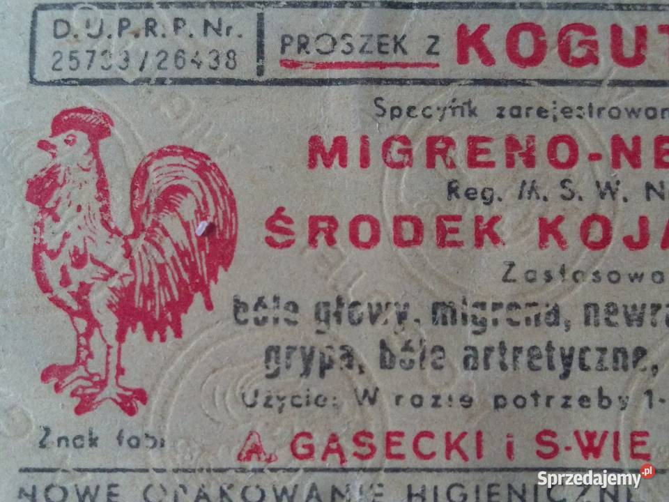 Proszek z kogutkiem MigrenoNervosin A Gąsecki Pozostałe Warszawa