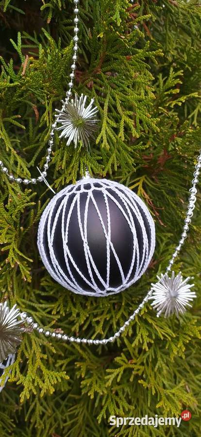 Bombki czarne szydełkowe Białystok