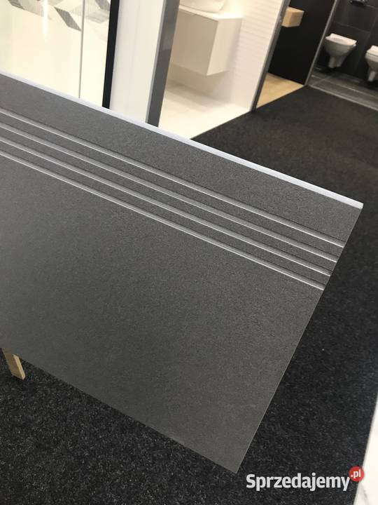 Płytka schodowa szare beton 120 Design gres Podłogi i schody Zakopane