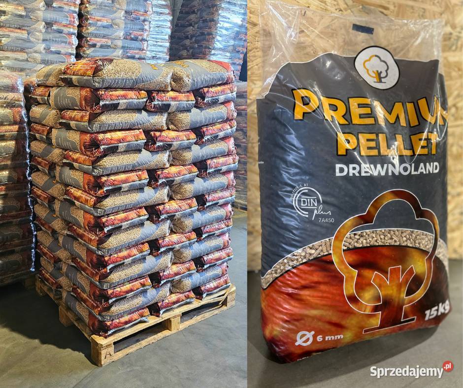Pellet Premium DINPLUS A1 iglastysosnowy 6mm podkarpackie Krosno