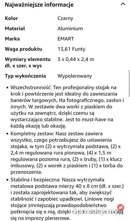 Stojak na baner do zdjęć łódzkie Bełchatów sprzedam