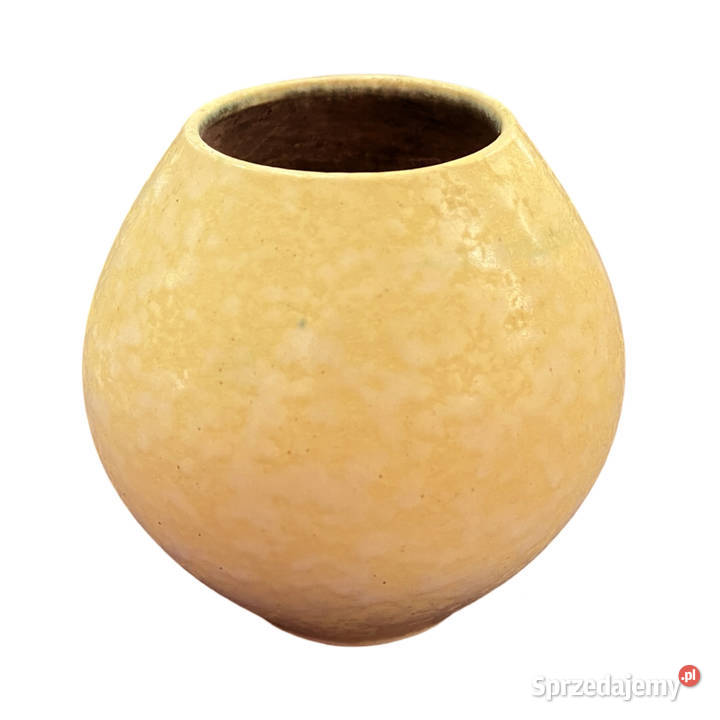 żółty ceramiczny wazon Gramann Keramik Niemcy mazowieckie Warszawa