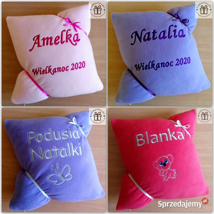 Poduszka z imieniem dziecka HAFT prezent kujawsko-pomorskie Toruń