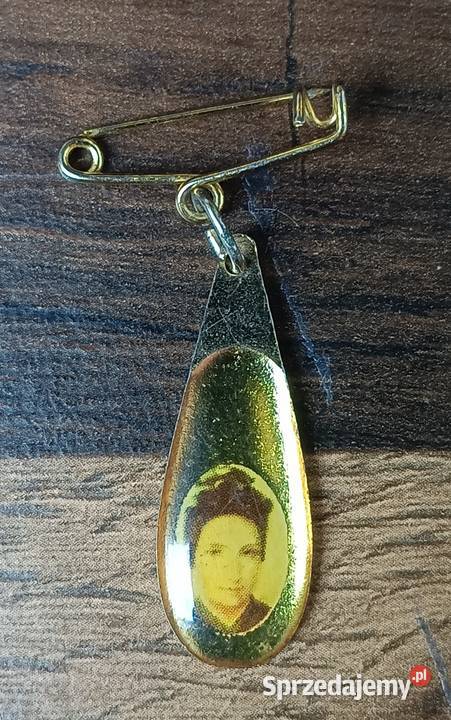 Vintage przypinka na agrafce w kształcie łezki Zbylitowska Góra sprzedam