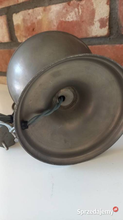 Lampka metalowa Stołowa Gabinetowa Nocna Szklany Gawroniec