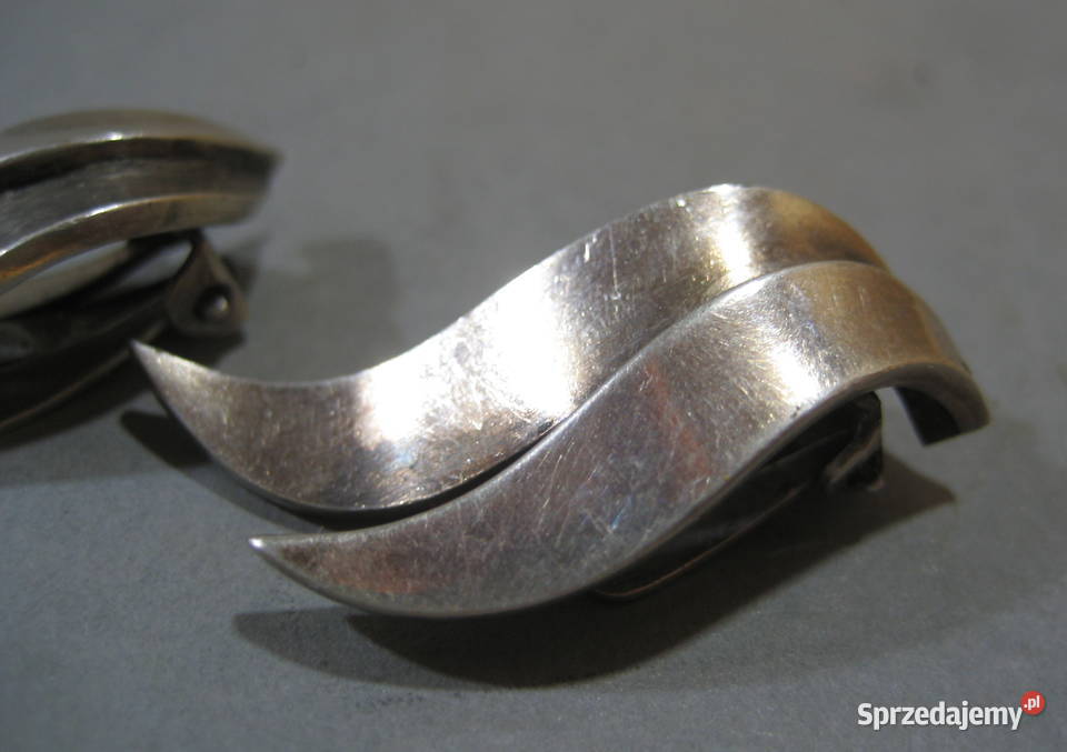 Klipsy Srebrne Szwecja 1950 r Warszawa