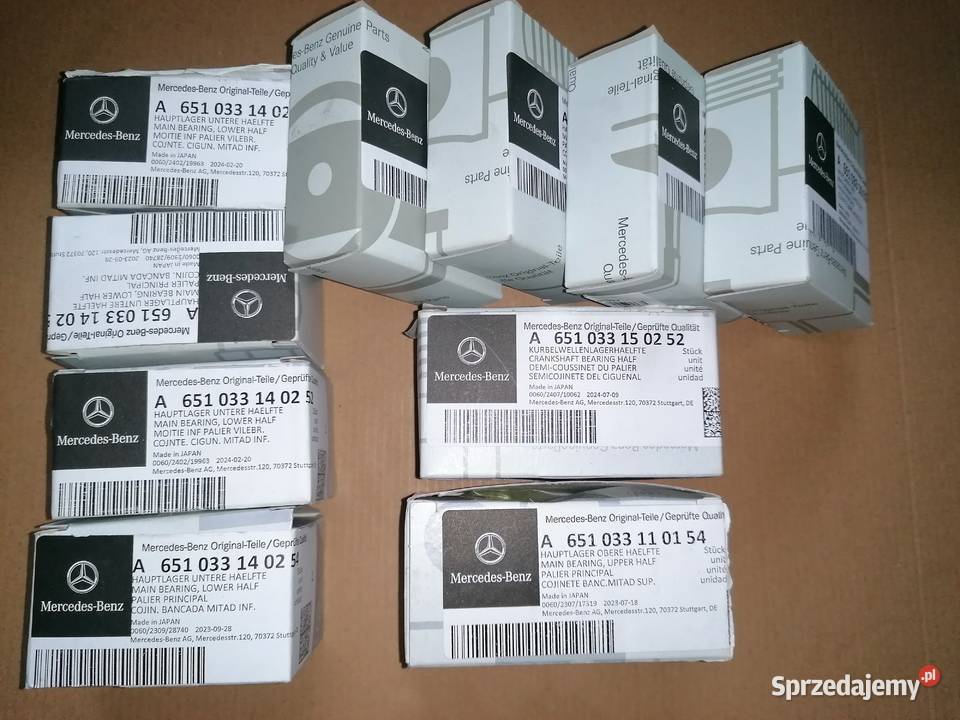 oryginalne panewki główne mercedesa OM651 Budwity