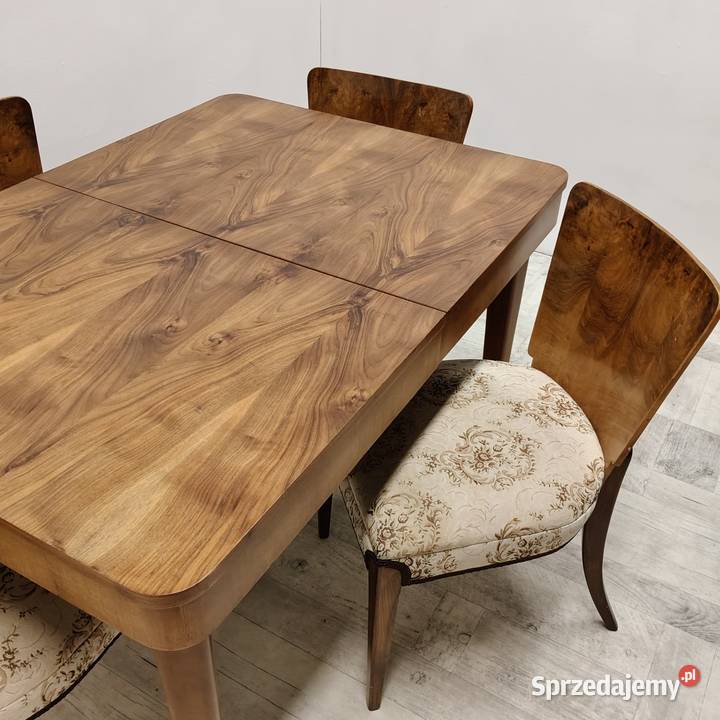 stół art Deco Halabala design Czechosłowacja Radomsko