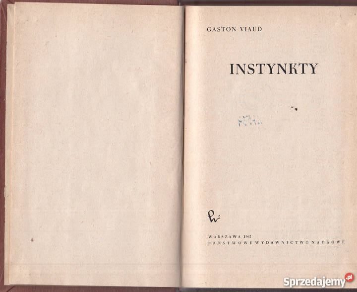 02638 INSTYNKTY GASTON VIAUD Książki i Podręczniki małopolskie Czyrna