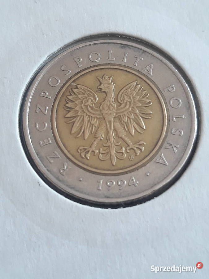 5 Złotych 1994 r 1 rzadkość Konin
