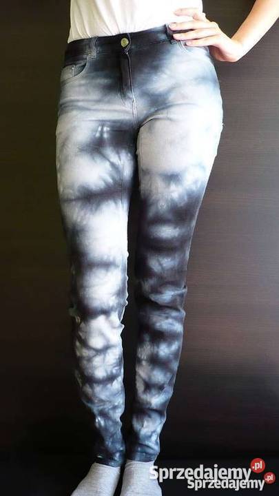Spodnie jeansowe marmurki hm nowe z metką xs 34 kujawsko-pomorskie