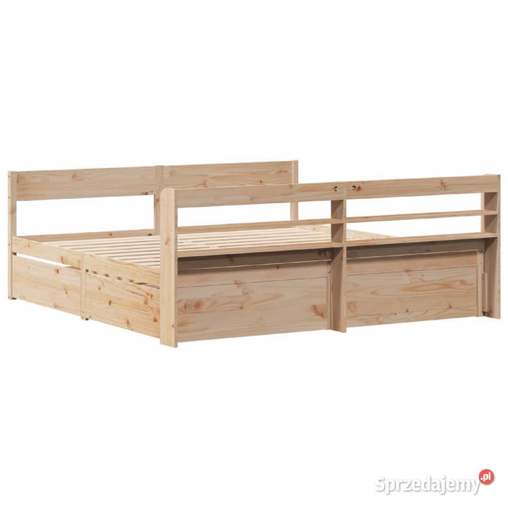Rama łóżka bez materaca lite drewno sosnowe 82cm mazowieckie Warszawa