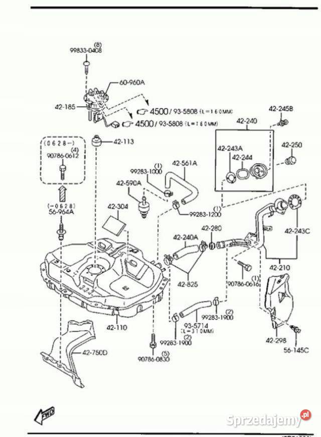 ELEMENT FILTRA PALIWA MAZDA 323 626 MAZDA5 6