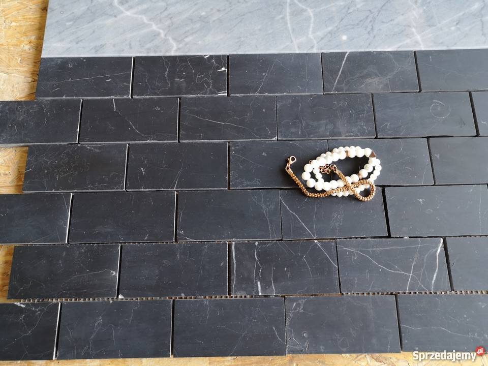 Mozaika marmurowa BRICK Nero Marquina mat Ostroszowice